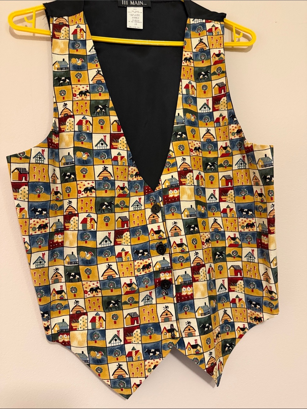 Vintage 111 Main Patterned Vest - Yellow Multi